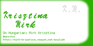 krisztina mirk business card